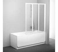 Ravak Supernova paroi de baignoire 130 cm trois pièces blanc brillant/verre à motifs 795V0100ZG