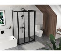 Ravak Supernova paroi de douche 80 cm noir mat/verre transparent 940403R2Z1