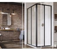 Ravak Supernova porte de douche 75 cm coulissant noir mat/verre transparent 14V303O2Z1