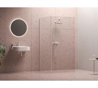 Ravak Walk-In Corner kit de parois 110 cm blanc mat/verre transparent GW1CD4E0SZ1