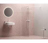 Ravak Walk-In Wall paroi de douche walk-in 110 cm blanc mat/verre transparent GW9WD0E0SZ1