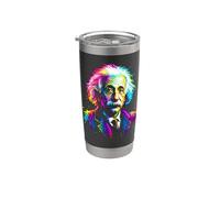 Rave Albert E Physicien Coloré Graphique EDM Science Art Gobelet isotherme en acier inoxydable double paroi