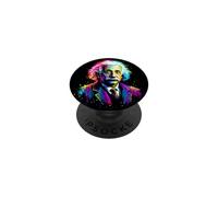 Rave Albert E Physicien Coloré Graphique EDM Science Art PopSockets PopGrip Adhésif