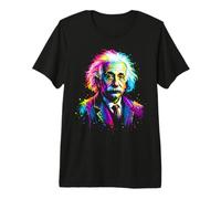 Rave Albert E Physicien Coloré Graphique EDM Science Art T-Shirt Haut de Gamme