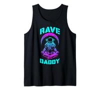 Rave Daddy EDM Music Festival Trippy Astronaute Croissant de Lune Débardeur