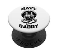 Rave Daddy EDM Music Festival Trippy Astronaute Croissant de Lune PopSockets PopGrip Adhésif