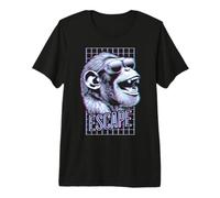 Rave Monkey Escape Ape Funny Techno Raver Chimp Lunettes de Soleil T-Shirt Haut de Gamme