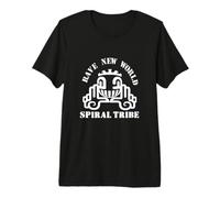 Rave New World | Spirale Tribe | Techno Hardstyle Gabber Goa T-Shirt Haut de Gamme