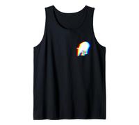 Rave Party EDM Music Tapir Silhouette Optical Illusion Débardeur