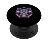 Rave Rainbow Owl House EDM Festival Raver Animal EDC PopSockets PopGrip Adhésif