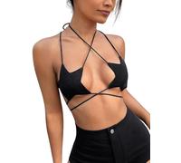 Rave Star Top pour Femme Tenue de Festival Sexy Bretelles Spaghetti Dos Crois Soutien-Gorge de Sport chanes de Taille Bote de Nuit Body Chain Femmes Gilet Diffrentes mthodes de Port sans