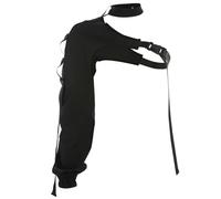 Rave Top, hauts courts réfléchissants à une épaule, harnais pour femmes avec boucle réglable, haussement d'épaules en polyester pour Festival Rave Party Dance Clubwear vêtements réfléchissants