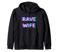 Rave Wife EDM Music Festival Techno Rave Matching Sweat à Capuche