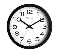 Ravel - Horloge Murale Moderne de 25 cm pour Le Bureau et la Cuisine - Quartz analogique - RWC.25.3 - Noir