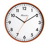 Ravel - Horloge Murale Moderne de 30 cm pour Le Bureau et la Cuisine - Quartz analogique - RWC.30.8 - Orange