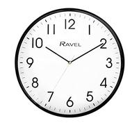Ravel - Horloge Murale Moderne de 40 cm pour Le Bureau et la Cuisine - Quartz analogique - RWC.40.3 - Noir