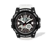 Ravel - Montre à Quartz Ana-Numérique 5ATM pour Homme avec lumière - RDT.2H - Blanc