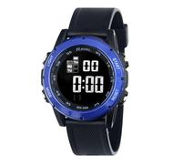 Ravel - Montre à Quartz Numérique Ronde 3ATM pour Homme avec Lumière - RDG.14.22 - Noir/Bleu
