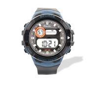 Ravel - Montre à Quartz Numérique Ronde 3ATM pour Homme avec Lumière - RDG.14.32 - Noir/Bleu