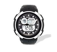 Ravel - Montre à Quartz Numérique Ronde 3ATM pour Homme avec Lumière - RDG.14.40 - Noir/Argent