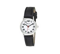 Ravel - Montre Bracelet Unisexe Facile à Lire avec de Gros Chiffres - Cadran Blanc/Ton argenté/Noir