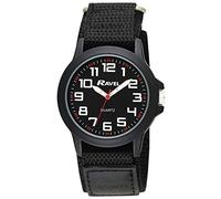 Ravel - Montre de Travail Moderne pour Homme avec Bracelet à Fixation Facile, Cadran Noir., Sangle
