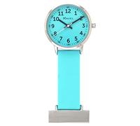 Ravel - Montre d'infirmière vibrante en silicone - Quartz analogique - R1107, Turquoise vif.
