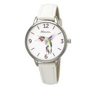 Ravel - Montre Femme Mode Colibri Mode - Quartz Analogique - RF010, blanc, Sangle