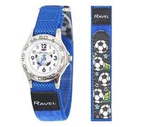 Ravel - Montre Football Bleu pour Enfant avec Bracelet à Fermeture Facile - Quartz Analogique - R1507.62