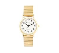 Ravel - Montre Mixte Classique Everyday sur Bracelet Expander Acier Inoxydable - Quartz Analogique - R0229, Ton doré/cadran blanc, 27mm watch case