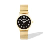 Ravel - Montre Mixte Classique Everyday sur Bracelet Expander Acier Inoxydable - Quartz Analogique - R0229, Ton doré/cadran noir, 36mm watch case