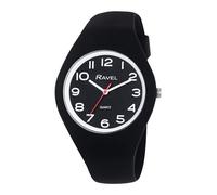 Ravel - Montre Unisexe Confortable avec Bracelet Silicone Contrasté - Quartz Analogique - R1804.33 - Noir Numéroté