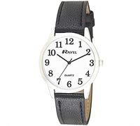 Ravel - Montre Unisexe Moderne et Minimale à Quartz Everyday - Quartz Analogique - R0132.01.1 - Noir/Ton Argent