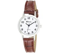Ravel - Montre Unisexe Traditionnelle avec Cadran à Chiffres clairs - Ton argenté/Marron