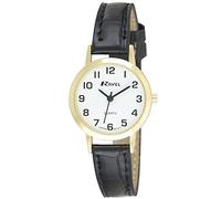 Ravel - Montre Unisexe Traditionnelle avec Cadran à Chiffres clairs - Ton d'or/Noir