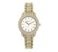 Ravel Plus - Montre-Bijou pour Femmes (32 mm) avec Boîtier Rond et Pierres Serties - Quartz Analogique Japonais - RPJ002M - Couleur Or