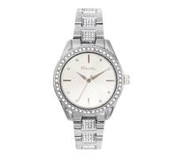 Ravel Plus - Montre-Bijou pour Femmes (34 mm) avec Boîtier Rond et Pierres Serties - Quartz Analogique Japonais - RPJ004M - Couleur Argent