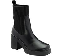 Ravel Ravel Black Knitted Collar Ankle Boots