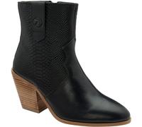 Ravel Ravel Black Leather Heeled Ankle Boots