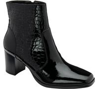 Ravel Ravel Black Leather Heeled Ankle Boots