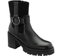 Ravel Ravel Black Leather Zip-Up Ankle Boots