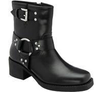 Ravel Ravel Black Leather Zip-Up Boots