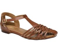 Ravel Ravel Brown Leather Flat Sandals