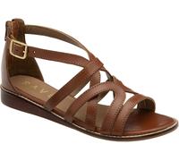 Ravel Ravel Brown Leather Open Toe Cross Strap Sandals