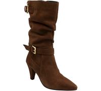 Ravel Ravel Brown Suede Pointed-Toe Mid-Calf Boots