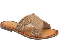 Ravel Ravel Gold Leather Mule Sandals