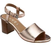 Ravel Ravel Gold Leather Peep-Toe Sandals