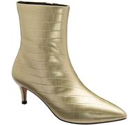 Ravel Ravel Gold Stiletto Heel Zip Up Ankle Boots