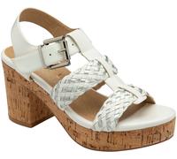 Ravel Ravel Silver Block-Heel Peep-Toe Sandals