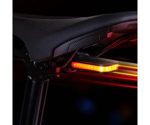 RAVEMEN CL01 feu arrière LED pour vélo, Rechargeable par USB, capteur de frein marche-arrêt automatique, conception profilée, visibilité latérale